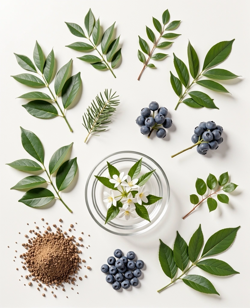 Botanical research ingredients representing our natural focus